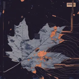 Stylized maple leaf artwork
